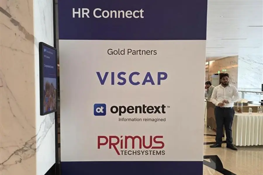 The SAP SuccessFactors HR Connect sponsor board, with VISCAP listed among the Gold Partners.