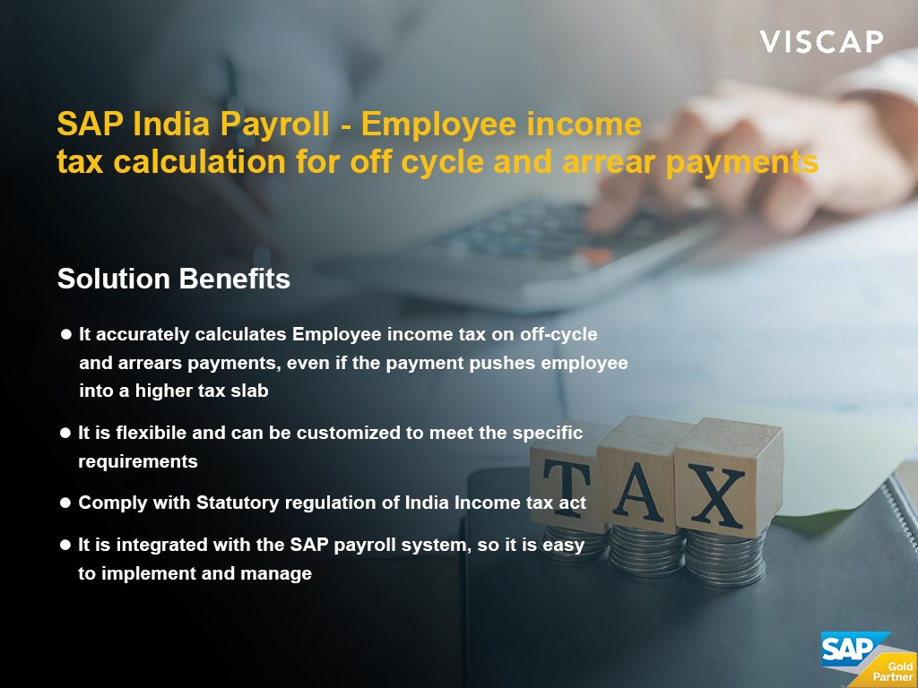 SAP India Payroll Employee Tax Calculation for OffCycle and